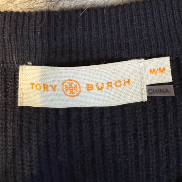 Tory Burch Navy Knit Sweater Dress Size M - Picture 2 of 7